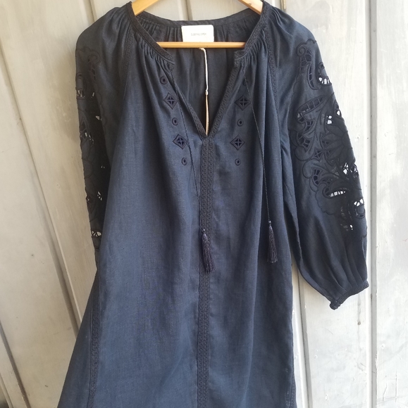 My Sleeping Gypsy Dark Blue Rosha Midi Dress - Picture 3 of 8